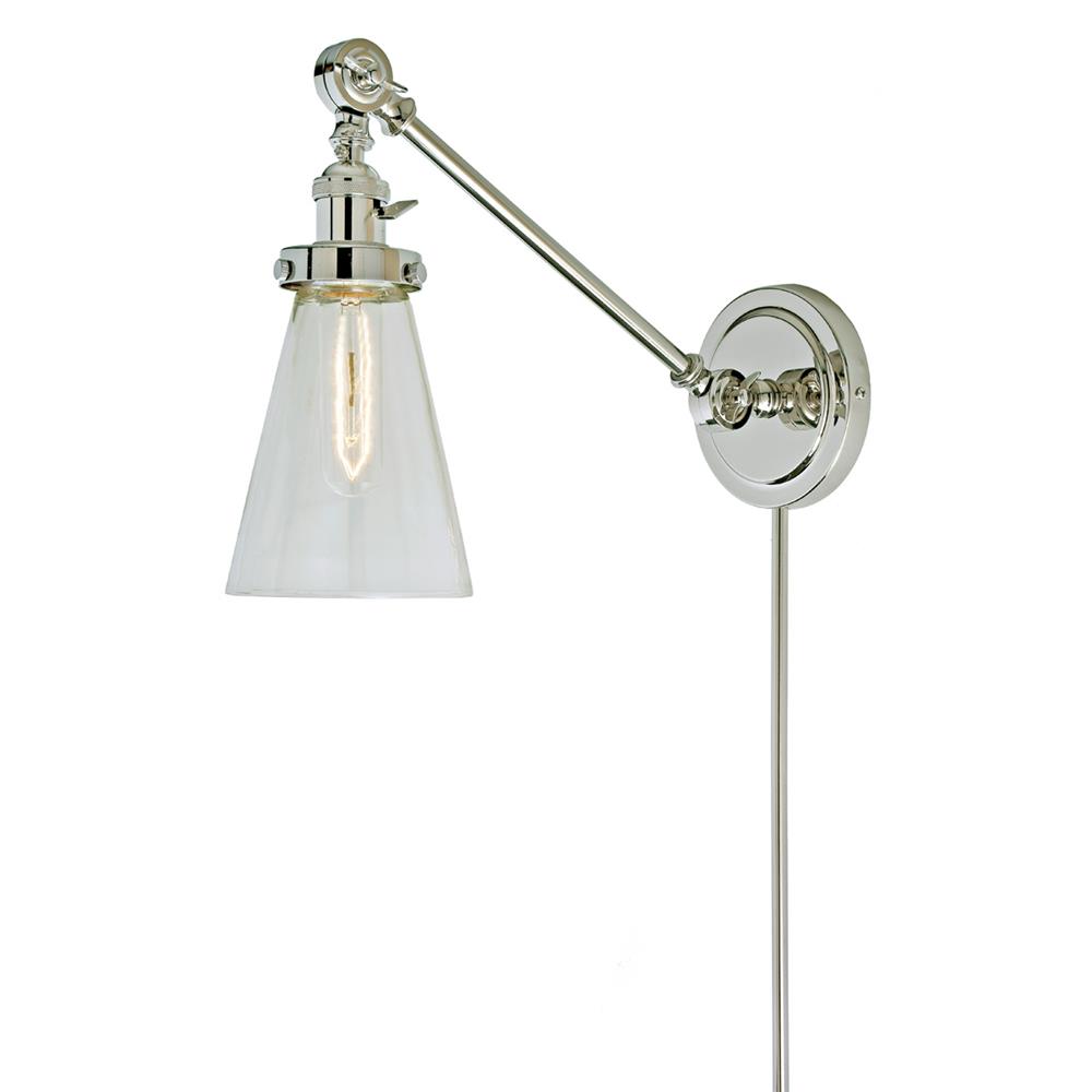 JVI Designs 1255-15 S10 Soho One Light  Double Swivel Barclay Wall Sconce in Polished Nickel